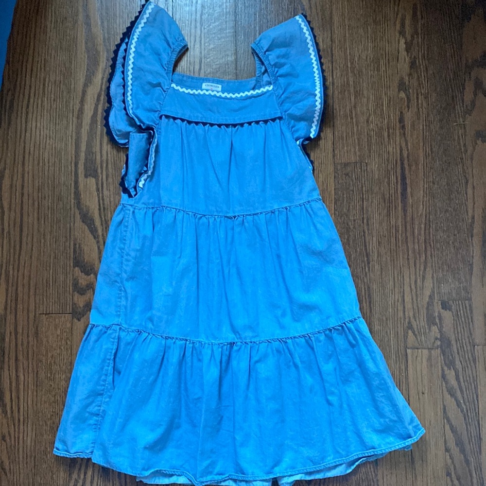 Chambray Flutter Sleeve Dress - girls 10